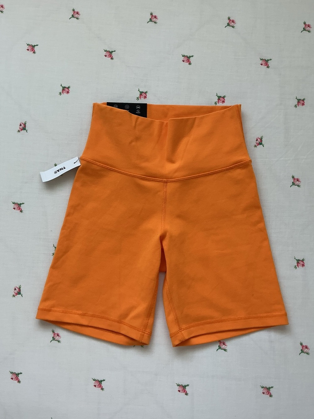 Orange TNA life bike shorts